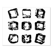 Vectorontwerp van ijsblokken rubberstempel (Afrduk)