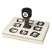 Vectorontwerp van ijsblokken rubberstempel (Stempel)