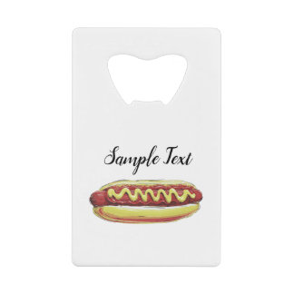 VECTORONTWERP VOOR HOTDOG-FOODIES CREDITKAART FLESSENOPENER