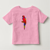 Vectorpapegaaivogel Kinder Shirts (Voorkant)