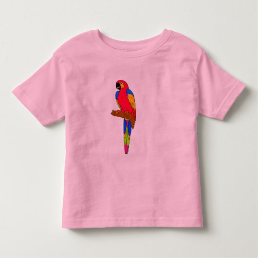 Vectorpapegaaivogel Kinder Shirts (Voorkant)