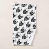 vectorpatroon schedel poster bad handdoek (Handdoek)