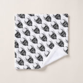 vectorpatroon schedel poster bad handdoek (Wasdoekje)