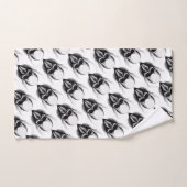 vectorpatroon schedel poster bad handdoek (Handdoek)