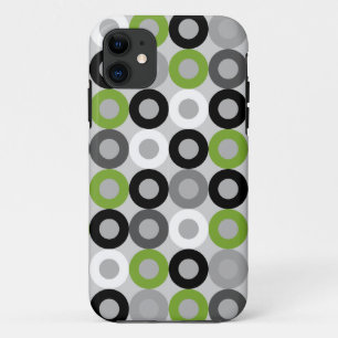 Vectorpatroon van donkergroene zwarte en witte sti Case-Mate iPhone case