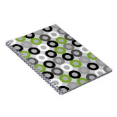 Vectorpatroon van donkergroene zwarte en witte sti notitieboek (Rechterzijde)