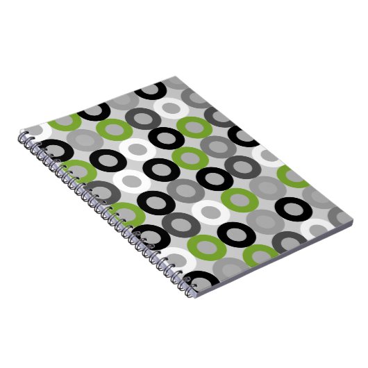 Vectorpatroon van donkergroene zwarte en witte sti notitieboek (Rechterzijde)