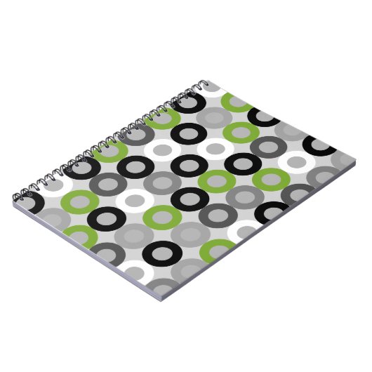 Vectorpatroon van donkergroene zwarte en witte sti notitieboek (Linkerzijde)