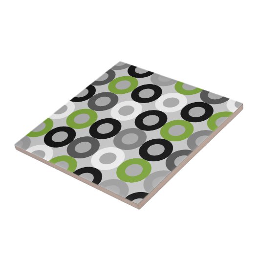 Vectorpatroon van donkergroene zwarte en witte sti tegeltje (Zijkant)