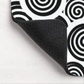 Vectorpatroon van spiraalvormige zwarte en witte s muismat (Hoek)