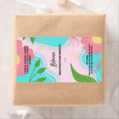 Vectorroze serumdruppelfleslabels etiket (Insitu)