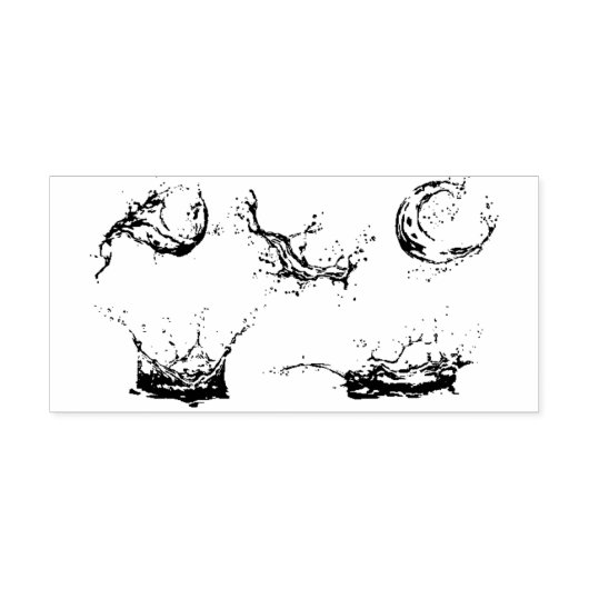 Vectorstijl waterspatten rubberstempel (Afrduk)