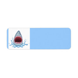 vectorstock_383155 Cartoon Shark Teeth hongerend Etiket