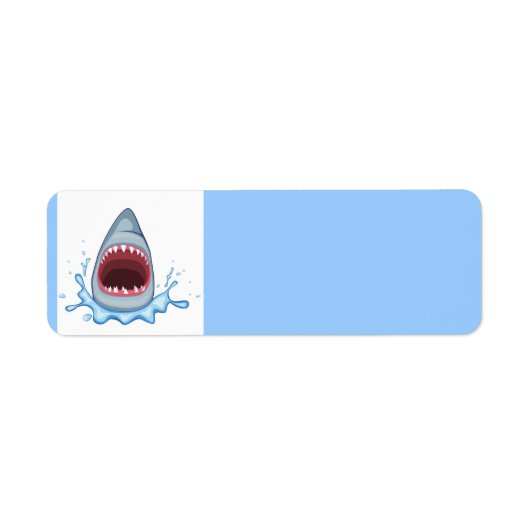 vectorstock_383155 Cartoon Shark Teeth hongerend Etiket (Voorkant)