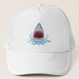 vectorstock_383155 Cartoon Shark Teeth hongerend Trucker Pet