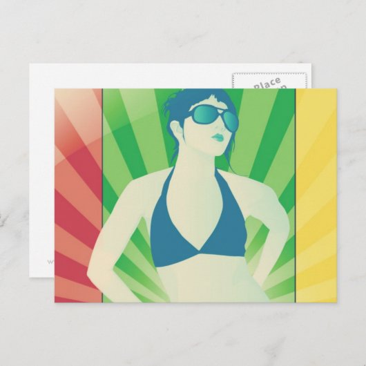 vectorstralen briefkaart (Voorkant / Achterkant)