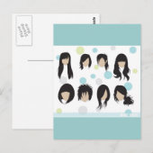 vectorvaco_09102001_hair_style briefkaart (Voorkant / Achterkant)