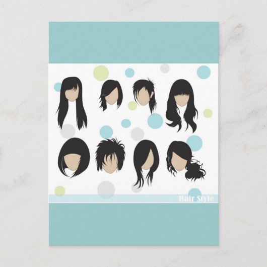 vectorvaco_09102001_hair_style briefkaart (Voorkant)
