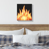 vectorvlammen1- HOT BRANDVLAKKEN DIE ZWARTE ORANG  Canvas Afdruk (Insitu (Slaapkamer))