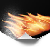 vectorvlammen1- HOT BRANDVLAKKEN DIE ZWARTE ORANG  Foto Afdruk (Hoek)