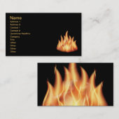 vectorvlammen1- HOT BRANDVLAKKEN DIE ZWARTE ORANG  Visitekaartje (Voorkant / Achterkant)