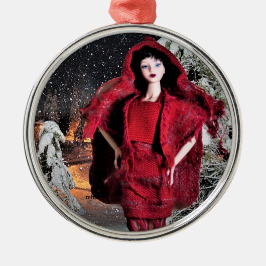 Veda's handgeweven Mode kerstversiering Metalen Ornament (Voorkant)