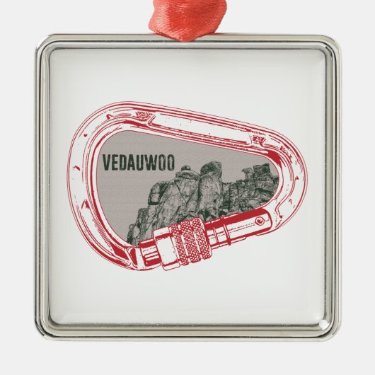 Vedauwoo Klibing Carabiner Metalen Ornament (Voorkant)