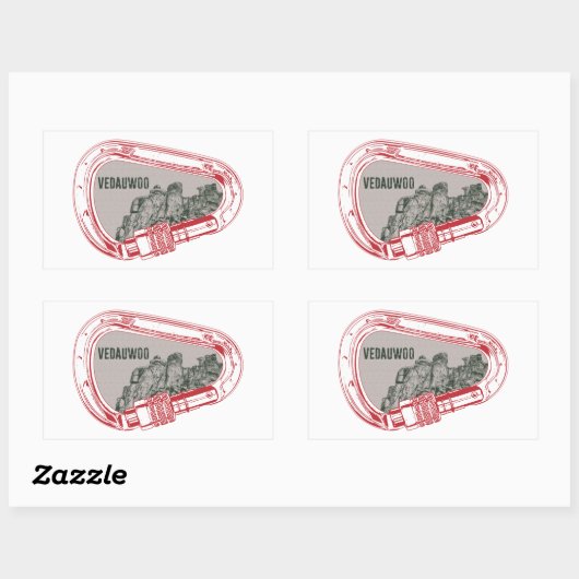 Vedauwoo Klibing Carabiner Rechthoekige Sticker (Vel)