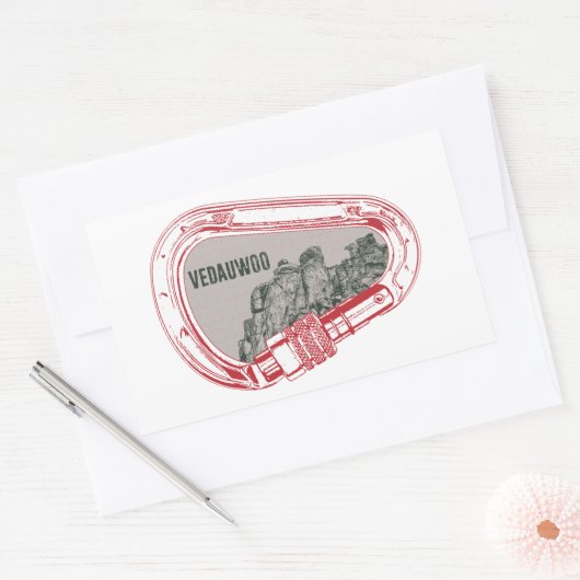 Vedauwoo Klibing Carabiner Rechthoekige Sticker (Envelop)