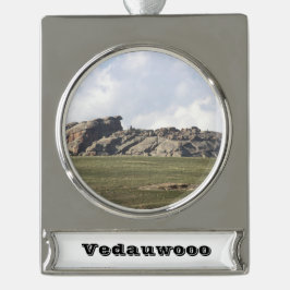 Vedauwoo Verzilverd Banner Ornament