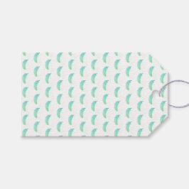 Veder door de wind geblazen cadeaulabel