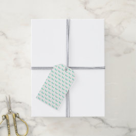 Veder door de wind geblazen cadeaulabel
