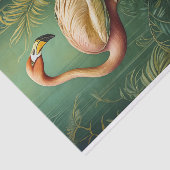 Vederachtige Flamingo Blush, Gedempte Botanische Tissuepapier (Detail)