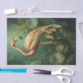Vederachtige Flamingo Blush, Gedempte Botanische Tissuepapier (Craft)