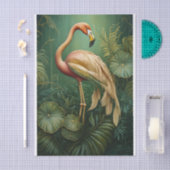 Vederachtige Flamingo Blush, Gedempte Botanische Tissuepapier (Craft)