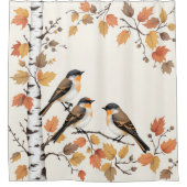 Vederachtige Sereniteit Douchegordijn (Voorkant)