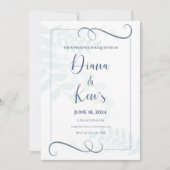 Vederlichte elegantie in witte veren letterkunst kaart (Voorkant)