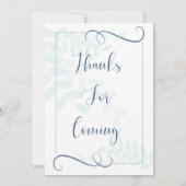 Vederlichte elegantie in witte veren letterkunst kaart (Achterkant)