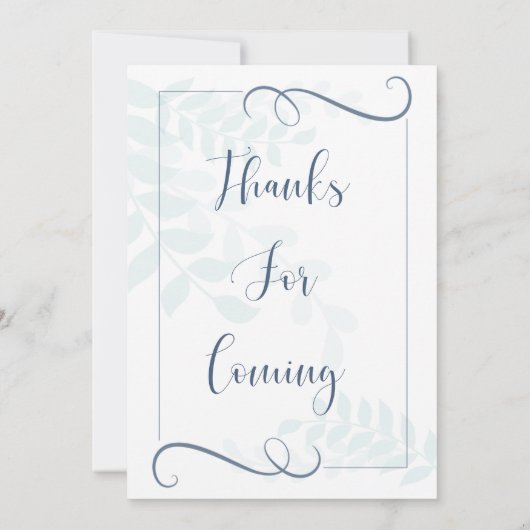 Vederlichte elegantie in witte veren letterkunst kaart (Achterkant)