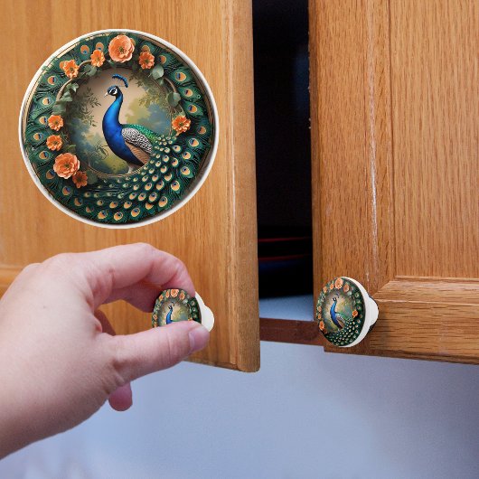 Vederrijke Bloei Keramische Knop
