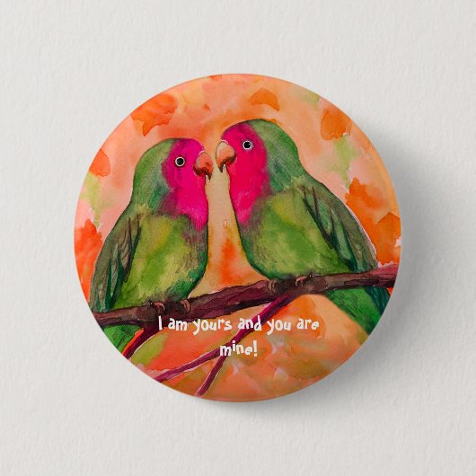 vedervogels ronde button 5,7 cm (Voorkant)