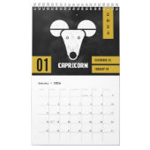 Vedic Rashi Geometrisch teken per maand Kalender (Jan 2026)