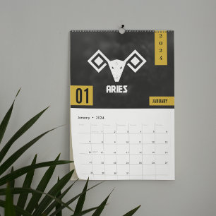 Vedic Zodiac Calendar-Geometric Rashi Art Kalender