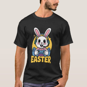 Vedo Gamer Pasen Dag Grappige Gaming Konijn Voor G T-shirt