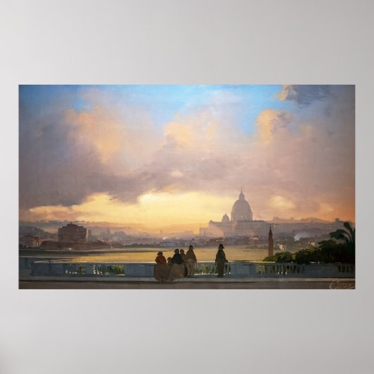 Veduta di Roma dal Pincio Poster (Voorkant)