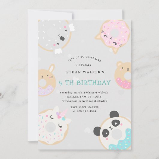 vee doneert virtuele verjaardagsfeestje kaart (Voorkant)