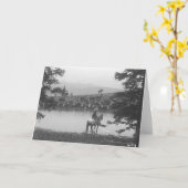 Vee door een vijver met twee cowboys kaart (Gele Bloem)