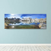 Vee Lake en Seven Gables Panorama 2 - Sierra Canvas Afdruk (Insitu (Houten vloer))