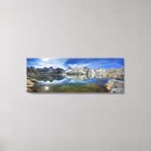 Vee Lake en Seven Gables Panorama 2 - Sierra Canvas Afdruk (Voorkant)