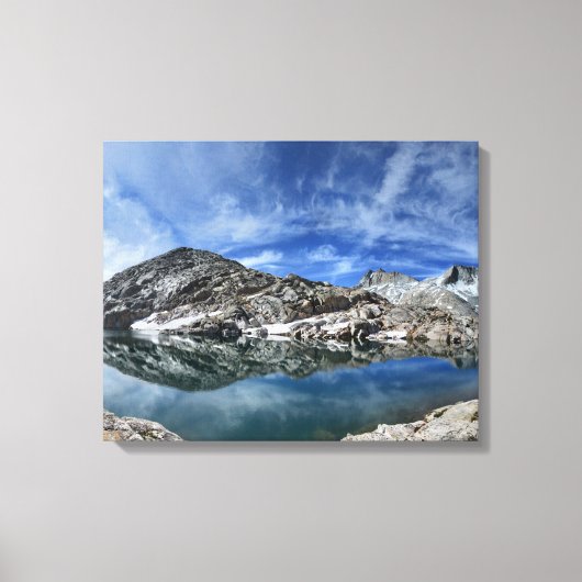 Vee Lake en Seven Gables Panorama - Sierra Canvas Afdruk (Voorkant)